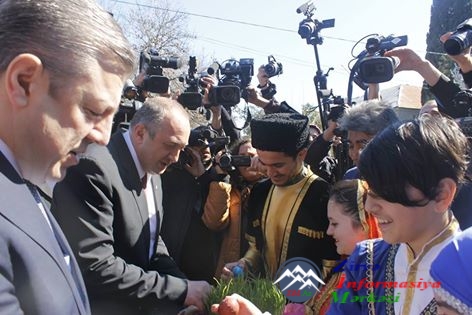 Gürcüstan Prezidenti və Baş naziri Marneulidə keçirilən Novruz şənliklərində iştirak ediblər