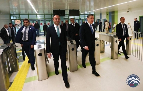 Tiflisdə yeni metro stansiyasının açılışı olub