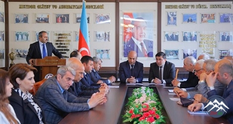 Texnologiya Universitetində “Heydər Əliyev və Azərbaycançılıq məfkurəsi” mövzusunda dəyirmi masa keçirilib Texnologiya Universitetində “Heydər Əliyev və Azərbaycançılıq məfkurəsi” mövzusunda dəyirmi masa keçirilib
