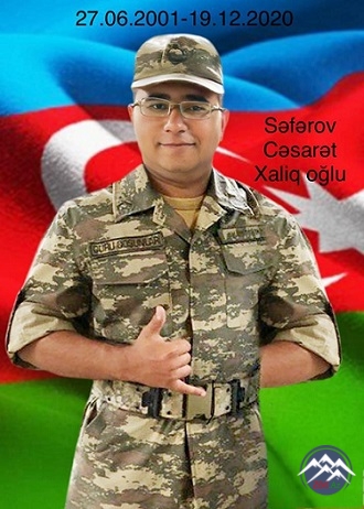 QARABAĞDA  İZİ QALDI  CƏSARƏTİN...  Şəhid Cəsarət Xaliq oğlu Səfərov  (27.06.2001-05.11.2020)